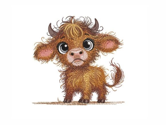 Baby Highland Cow: An Embroidery Design Review