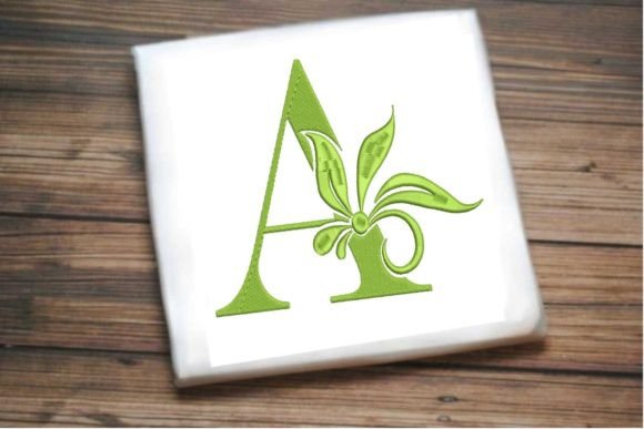 Elegant Floral Alphabet Letter A: A Designer’s Review for Sweatshirt Embroidery