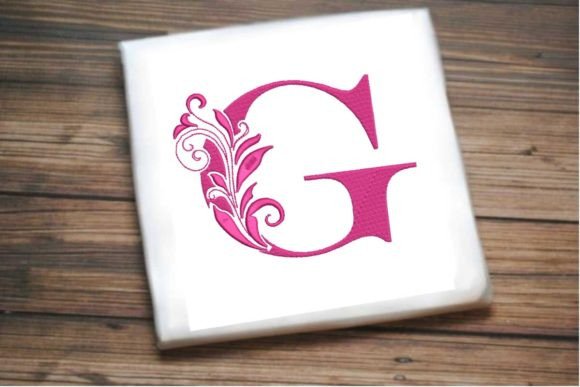 Elegant Floral Alphabet Letter G: A Seasonal Embroidery Gem