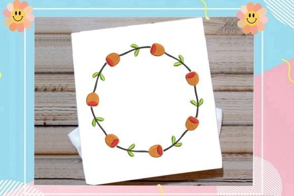 Floral Circle Border: A Versatile Design for Etsy and Small Shop Embroidery Sellers