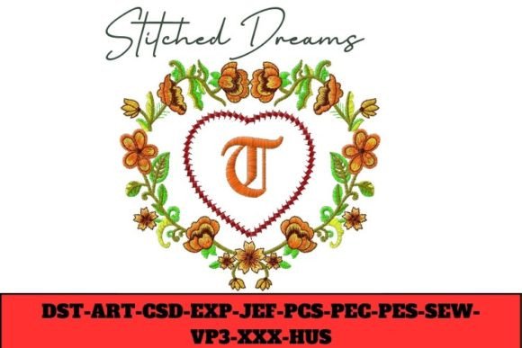 Floral Heart Letter T: An Embroidery Designer Review
