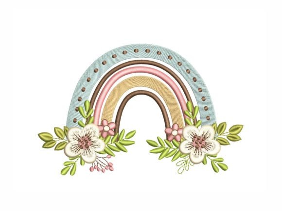 Floral Rainbow: A Seasonal Embroidery Gem