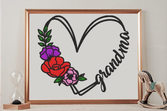 Grandma Sign & Floral Doodle Heart Review