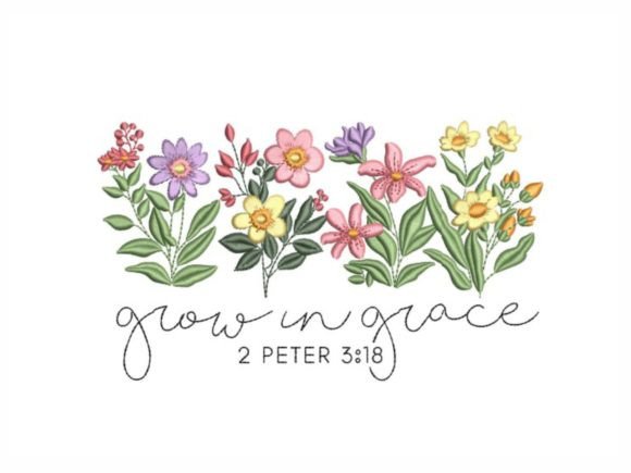 Grow in Grace: A Floral Embroidery Design Review