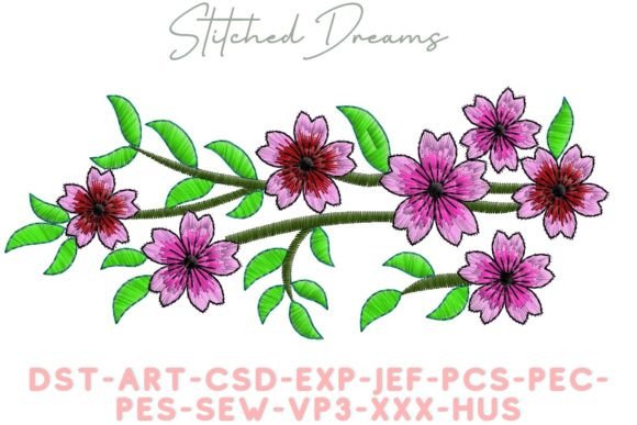 Various Flowers: A Versatile Embroidery Design for Small Business Branding